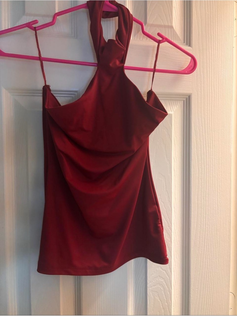 Zara red halter neck top